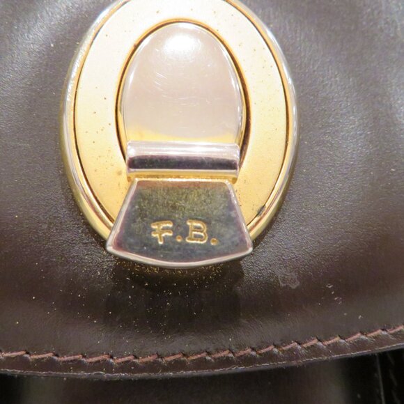 Vintage Handheld Satchel Wilkes Bashford Dark Brown Leather Purse Bag Top Handle - Picture 3 of 16